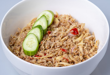 Spice horse mango salad ,Southern food of Thailand