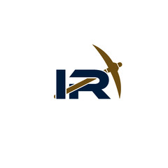 IR initials letter company logo and icon