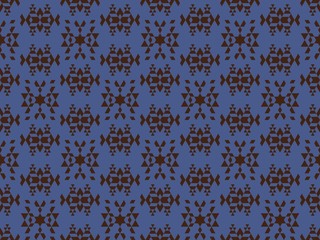 Seamless bright spring pattern with  ornament and   ornament.