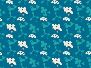 Seamless bright spring pattern with  and   magnification.