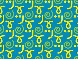 Bright colors of seamless pattern with  drawing and .