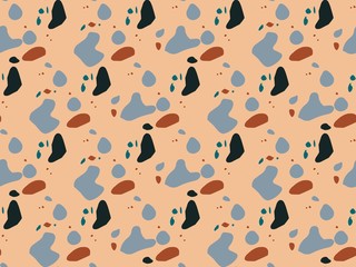  archeology and  earth on a seamless spring pattern.