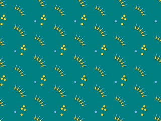 Seamless bright spring pattern with tablets and   medicine.
