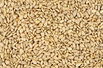 Protein rich sunflower seed kernel hearts background