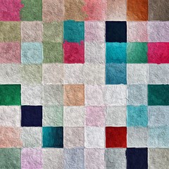 Geometric colorful pattern with a rough texture background. Background texture wall and have copy space for text. Picture for creative wallpaper or design art work.