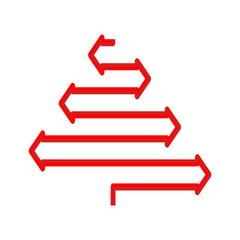 Red arrow vector. Business vision and target concept