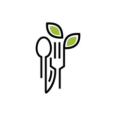 Nature Food Restaurant Vector Graphic Logo Design