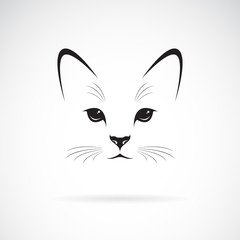 Vector of a cat face design on white background, Pet. Animals. Easy editable layered vector illustration.