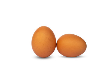 Egg chicken is a highly nutritious food separate on a white background with the clipping path.