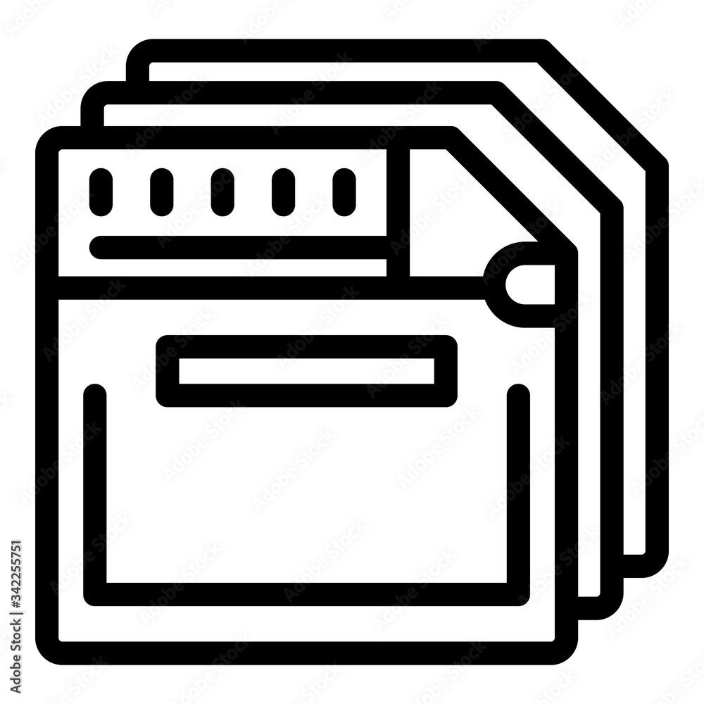 Poster floppy disk collection icon. outline floppy disk collection vector icon for web design isolated on w