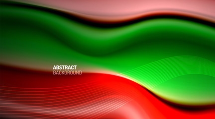 Liquid colors fluid gradients on black background