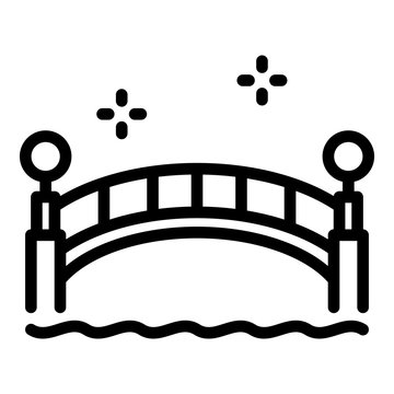 recommend clip art: Farm wood bridge icon. Outline farm wood bridge vector icon for web design isolated on white background