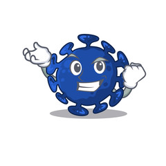 A dazzling streptococcus mascot design concept with happy face