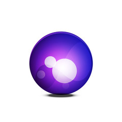 Sphere web glossy button, vector internet design element
