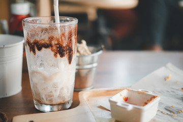 Empty coffee glass after drink