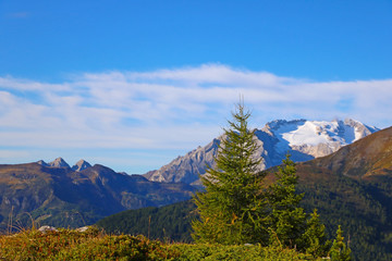 Dolomites landscape. Italian alps. Summer time, nature.