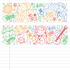 Online musical education and karaoke. Subscribtion for music and songs downloading. Learn how to play guitar, piano, singing in internet.