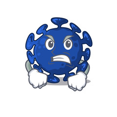 Mascot design concept of streptococcus with angry face