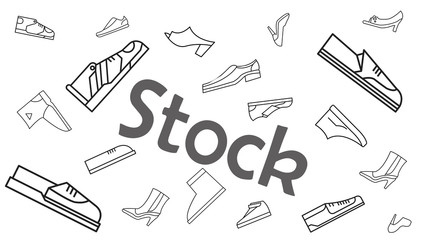 Buying shoes. Shoe purchase concept. Minimalist. Vector illustration
