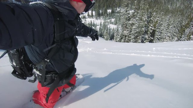 Snowboarding Vlog POV Carving Fresh Powder in Mt Rainier National Park