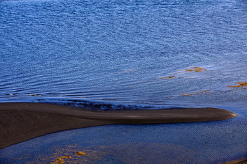 Vatnsnes / Iceland - August 27, 2017: A volcanic beach in Vatnsnes peninsula, Iceland, Europe