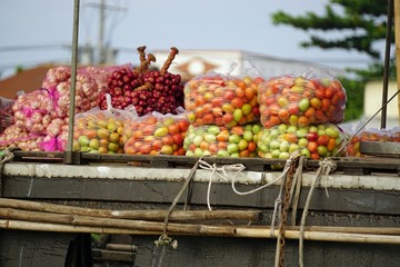 floating market of can tho in vietnam
