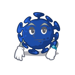 Mascot design of streptococcus showing waiting gesture