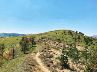 Landscape photography of mountain hiking