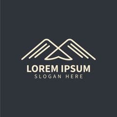 wing logo template design vector icon illustration