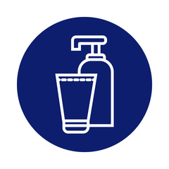 antibacterial soap bottle block style icon