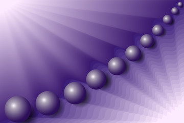 Abstract background, volumetric pearls on a wavy background