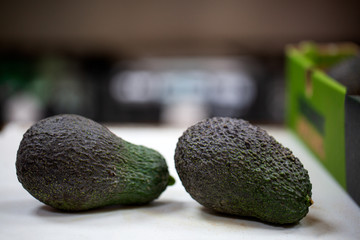 avocado on a wooden table