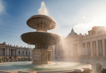 Fondtana controluce - Piazza San Pietro - Roma