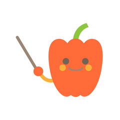 指示棒赤パプリカ笑顔