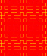 Red Seamless Japanese pattern of double-digited swastika