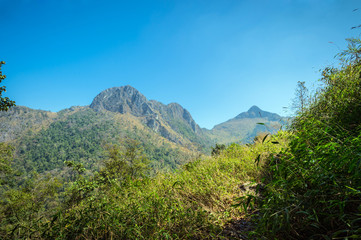 Fototapeta premium Mountain of Doi Luang Chiang Dao natural park Landscape, Chiang Mai, Thailand.