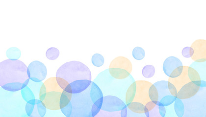 水彩水玉フレーム