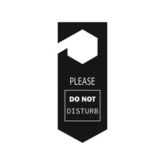 Please do not disturb hanger tag icon design isolated on white background