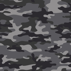 
Gray camouflage repeat print. Seamless military background. Stylish design.