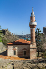 Fototapeta na wymiar Mosque in the historic Rumelihisari or Rumelian Castle in Istanbul. Turkey