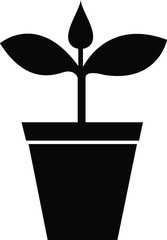 Plant pot icon vector. Trendy flat plant pot icon from nature collection