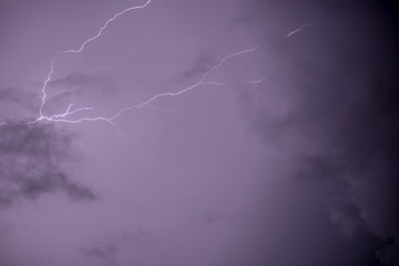 night in a winter refuge photographing lightning