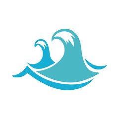 water wave ocean flat style icon