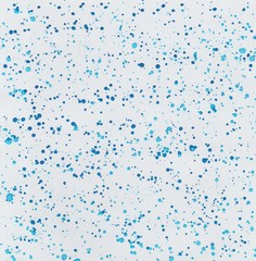 Watercolor background with paint splashes in dark blue and light blue
