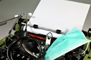 close up of typewriter