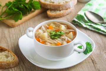 Chicken noodles soup
