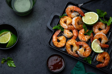 roasted shrimps with sweet chilli sauce