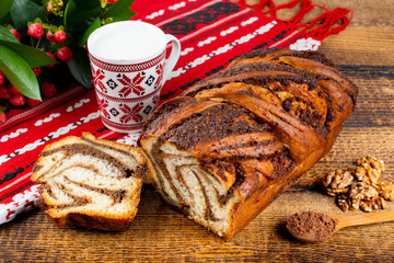 Cozonac or Kozunak, is a type of Stollen, or sweet leavened bread, traditional to Romania and Bulgaria.