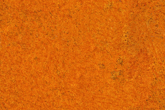 Seamless Texture Of Bright Orange Rust On Metal Sheet