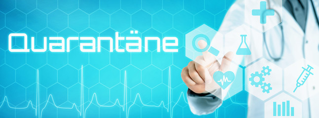 Arzt mit futuristischem Interface - Quarantäne